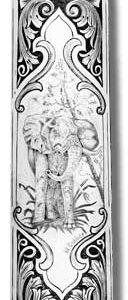 Floorplate with bulino style engraving