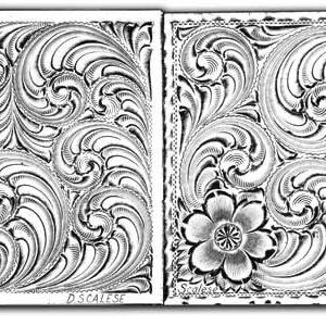 Western Bright Cut Engraving Sample Plate