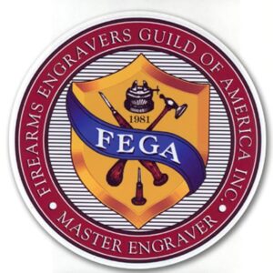 FEGA MASTER ENGRAVER LOGO Sticker Large size 12.5